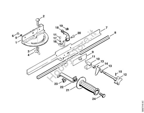Supporto orientabile lama tagliasiepi USG USG brand Stihl